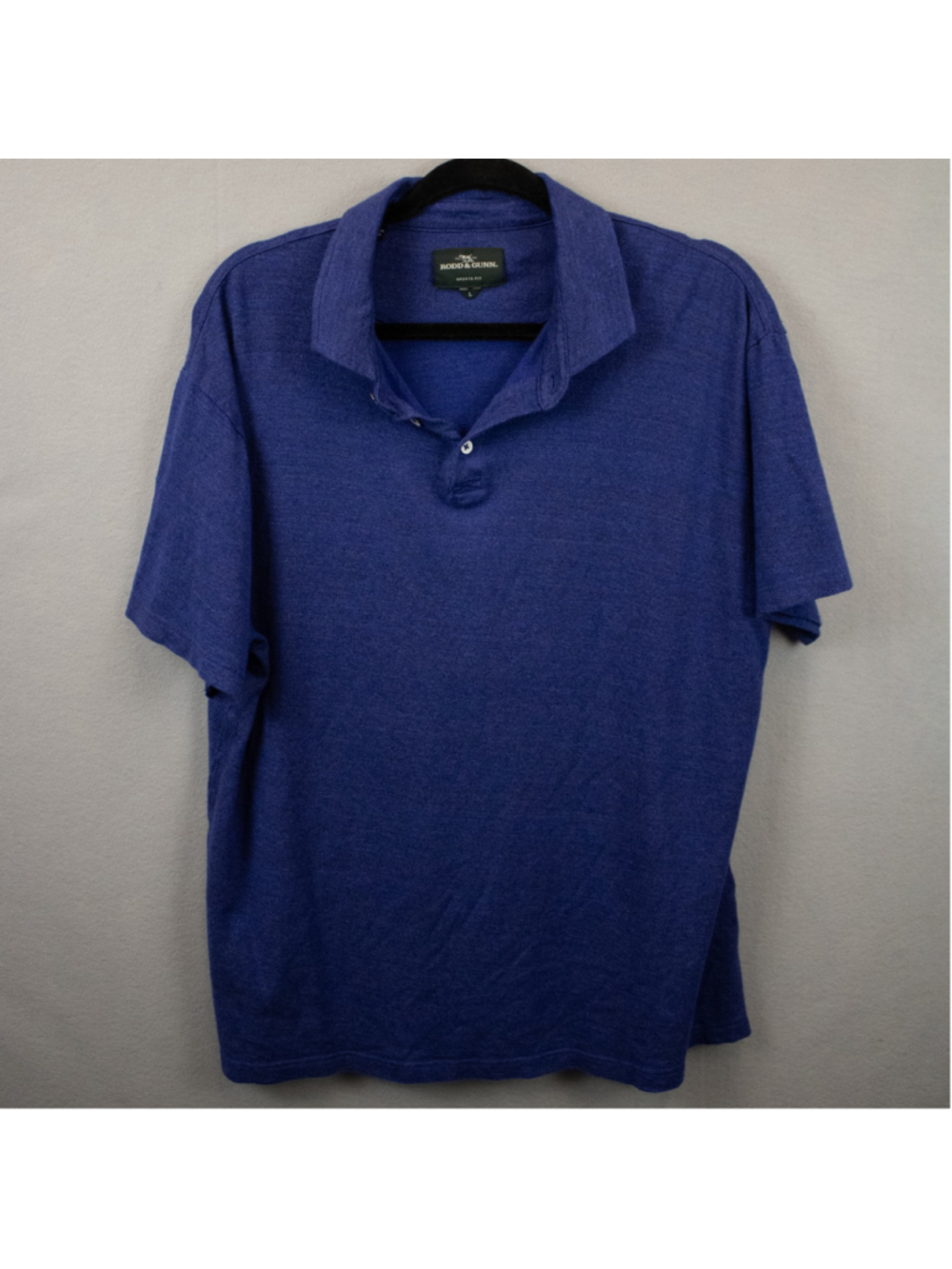 Rodd & Gunn linen blend blue polo shirt-L